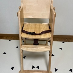 KATOJI カトージ　木製 ハイチェア ベビーチェア  安全ベルト付きの画像
