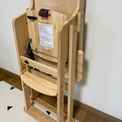 KATOJI カトージ　木製 ハイチェア ベビーチェア  安全ベルト付きの画像