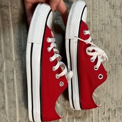 コンバース　24センチ　赤の画像