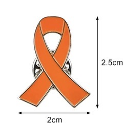 子ども虐待防止　 オレンジリボン　ピンバッジ1個の画像