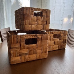 かご　バスケット3つセットの画像