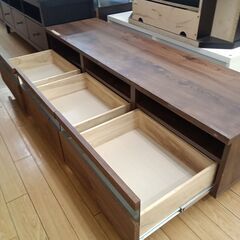 ★リユースのサカイつくば店★TK7427 サン TVボード ブラウン H38×D45×W160 クリーニング済みの画像