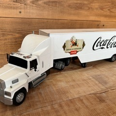 ⑩  55センチ！コカコーラ白トレーラー　トラック　Cola ホワイト　ミニカー　昭和　レトロ　コレクションの画像