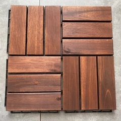 【未使用18ピース】IKEA ルッネン フロアデッキ ブラウンステインの画像