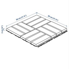 【未使用18ピース】IKEA ルッネン フロアデッキ ブラウンステインの画像
