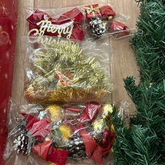 クリスマスツリー　オーナメント&ライト付きの画像