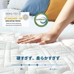 Inofia マットレス セミダブル マットレス専門ブランド 高反発マットレス 極厚22cm ベッドマットレス ポケットコイル 体圧分散 通気性 圧縮梱包 9ゾーン構造 高密度コイル 持ち運び便利 高密度ウレタン 寝返りサポート 腰の負担を軽減の画像