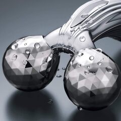 【極美品】ReFaリファカラットレイ美顔ローラーダブルボール　シルバー　プロの手技再現の画像