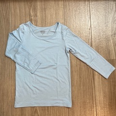 UNIQLO HEATTECHキッズインナー長袖120ほぼ新品ライトブルー3枚の画像