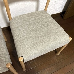 美品2脚セット☆ 傷・汚れに強いファブリック ダイニングチェア★の画像