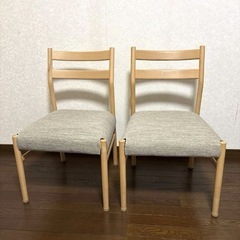 美品2脚セット☆ 傷・汚れに強いファブリック ダイニングチェア★の画像