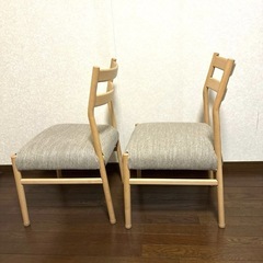 美品2脚セット☆ 傷・汚れに強いファブリック ダイニングチェア★の画像