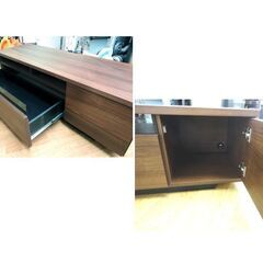 テレビ台 木製 幅120㎝ ブラウン 引き出し 扉付き AVボード TVボード テレビボード 西岡店の画像