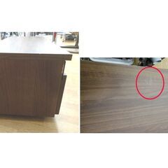 テレビ台 木製 幅120㎝ ブラウン 引き出し 扉付き AVボード TVボード テレビボード 西岡店の画像