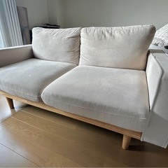 2人掛けソファ コーデュロイソファの画像