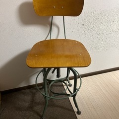 《高さ調整可》木製 × スチール インダストリアルチェアの画像