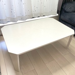 ニトリ　折りたたみテーブル　白 の画像