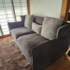 ニトリ 3人掛けソファ ダークグレーの画像