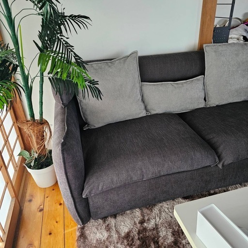 3人掛けソファ ダークグレー ニトリ最終値下げ 3人掛けソファ 布張りタイプ (LB07 LGY) | ニトリネット【公式】 家具