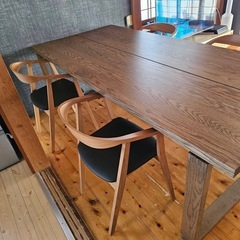 IKEAモールビロンガ　ダイニングテーブルセット　椅子4脚の画像