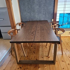 IKEAモールビロンガ　ダイニングテーブルセット　椅子4脚の画像