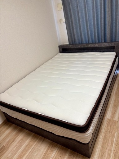 ダブルベッド　マットレス　フレーム　セット