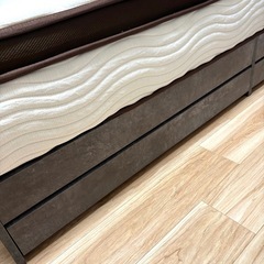 ダブルベッド　マットレス　フレーム　セットの画像