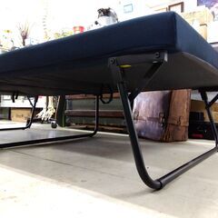 折りたたみベッド シングル ネイビー 幅95×奥199×高45cm キャスター無し ベット 寝具 折り畳み 家具 札幌市 中央区 南12条の画像