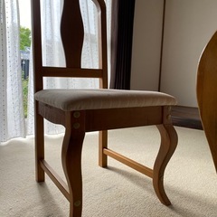 カフェテーブルセット（木製）の画像