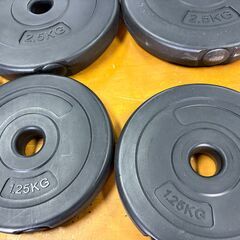 【自宅トレーニング用】ダンベルプレートセット＋ダンベルバー／2.5 kg×2・1.25 kg×2・0.75 kg×2／岐阜県多治見市小泉町付近の画像
