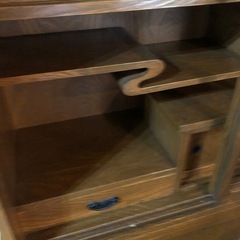 茶箪笥　飾り棚　ケヤキ調の画像
