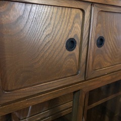 茶箪笥　飾り棚　ケヤキ調の画像