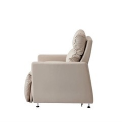 ラウンジチェアDX PRO（スノーホワイト）【リクライニング角度固定／レッグレスト連動】の画像