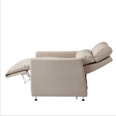 ラウンジチェアDX PRO（スノーホワイト）【リクライニング角度固定／レッグレスト連動】の画像