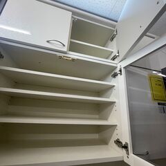 【ジャングルジャングル滋賀草津店】ジモティ来店特価‼ 食器棚 ホワイト J-251185の画像