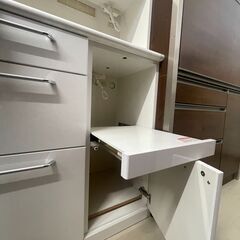 【ジャングルジャングル滋賀草津店】ジモティ来店特価‼ 食器棚 ホワイト J-251185の画像