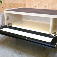 ≪yt2108ジ≫ 美品 Pamouna/パモウナ TVボード/AVボード WV-150 シルキーアッシュ 幅150cm ローボード/ホワイト/モノトーン/IDC大塚/中古家具/宮城県仙台市 071119-15の画像