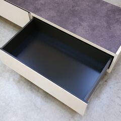 ≪yt2108ジ≫ 美品 Pamouna/パモウナ TVボード/AVボード WV-150 シルキーアッシュ 幅150cm ローボード/ホワイト/モノトーン/IDC大塚/中古家具/宮城県仙台市 071119-15の画像