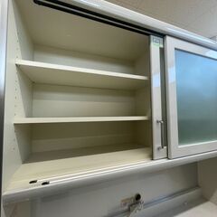 【ジャングルジャングル滋賀草津店】ジモティ来店特価‼ 食器棚 パモウナ ホワイト J-251186の画像