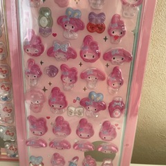 新品ボンボンドロップシール　サンリオ　クロミ　キティ　マイメロ　3枚セットの画像