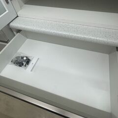 【ジャングルジャングル滋賀草津店】ジモティ来店特価‼ レンジ台 ニトリ ホワイト J-251187の画像