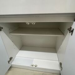 【ジャングルジャングル滋賀草津店】ジモティ来店特価‼ レンジ台 ニトリ ホワイト J-251187の画像