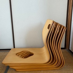 木製　座椅子の画像