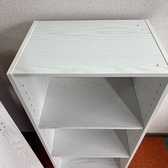 カラボ　カラーボックス　二つセット　キャスター付きの画像