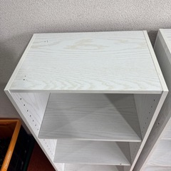 カラボ　カラーボックス　二つセット　キャスター付きの画像