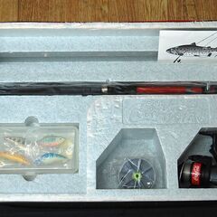 コカコーラ オリジナルルアーフィッシングセット 竿1リール1欠品 Coca-Cola 釣り竿 札幌市 清田区 平岡の画像