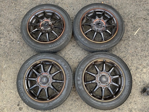 14インチ　香川県　2021年　5分山　155/65R14 ホンダ車、三菱車、ダイハツ車、スズキ車全部使えます。タント、ムーヴ、ココア、コンテ、スペーシア、パレット、ワゴンR、トッポ、EKワゴン、ライフ、ゼスト、NBOXなどにおすすめ　別途配送も可能です。