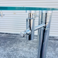 ガラス ダイニングテーブル 食卓 円卓  テーブル 天板 角形座卓 調節可能テーブルの画像