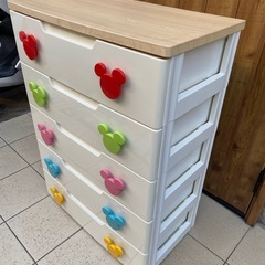 チェスト　タンス　5段　ミッキーの画像