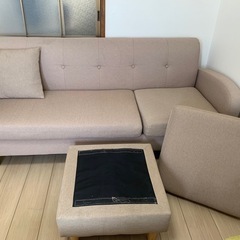 3人がけソファ(単体クッション椅子1個+クッション1個付き)の画像